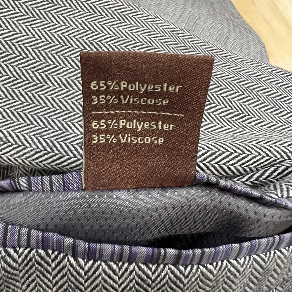 OAK HILL Big & Tall Blazer Sport Coat‎ Mens 2XLT (50/52L) Long Polyester Gray